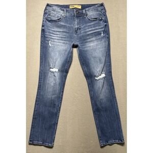 Seven7 Jeans Mens 34x 32 (34x30) Straight Grunge Distressed‎ Ripped Faded Denim